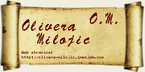 Olivera Milojić vizit kartica